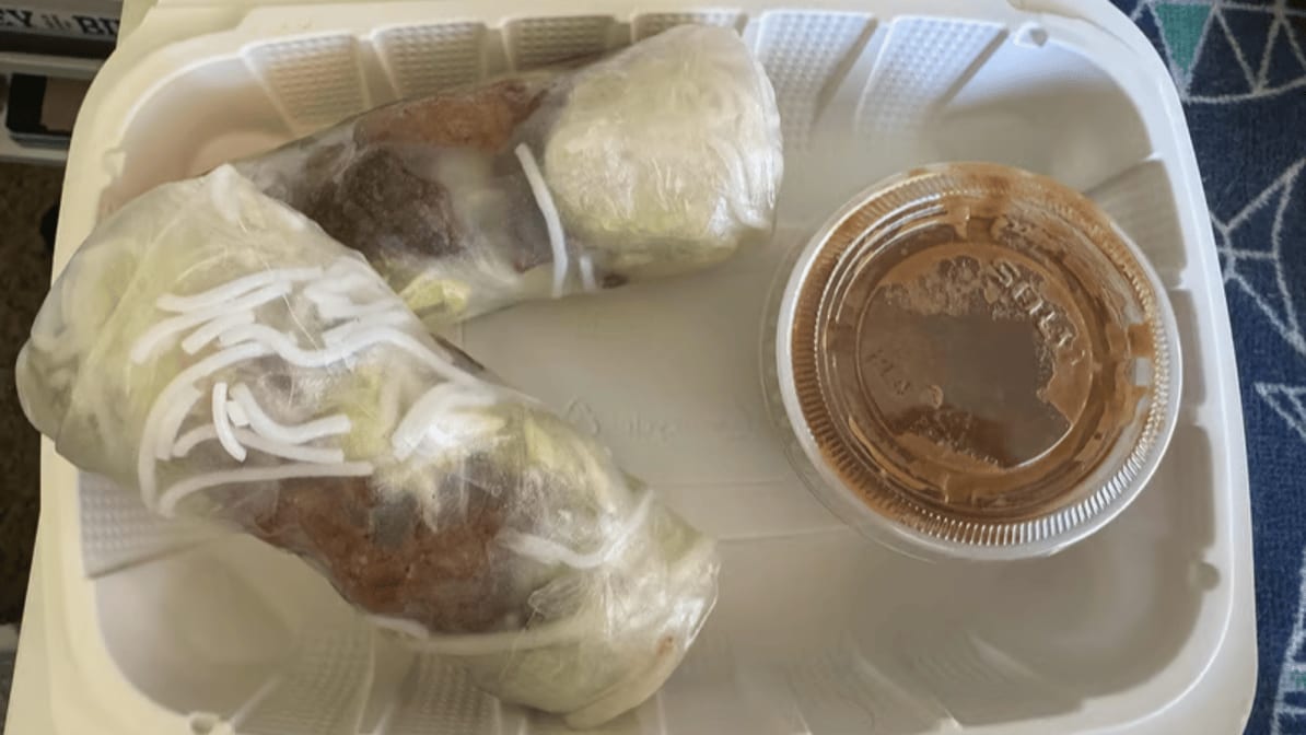 A4-Grill Pork & Vegetable Fresh Spring Rolls.