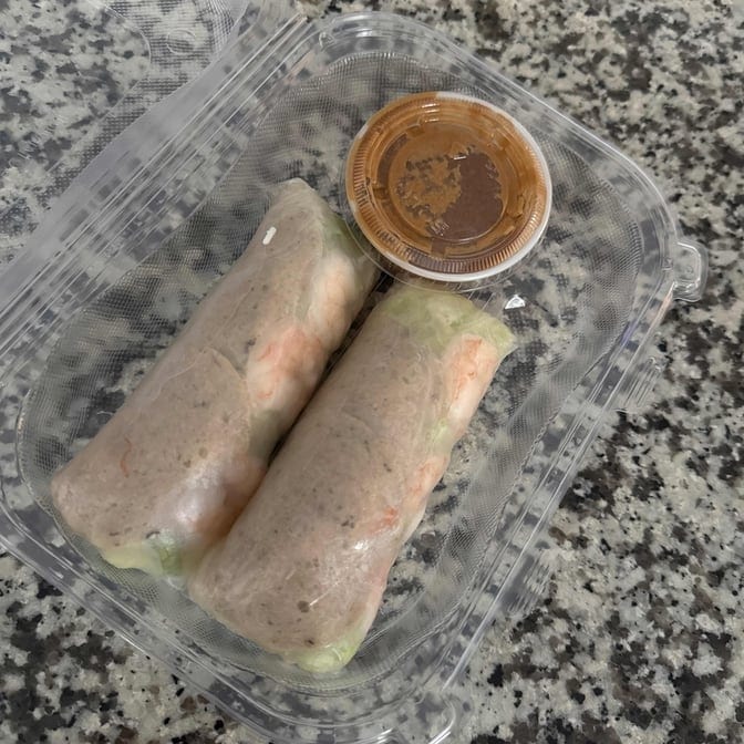 A2-Shrimp, Ham, & Vegetable Fresh Spring Rolls.