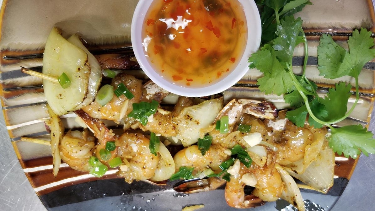 A8-Grilled Chicken Skewers.